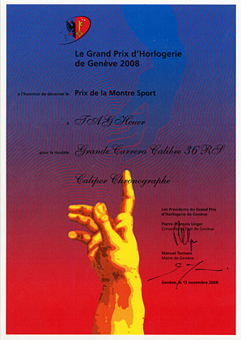 TAG Heuer - GRAND PRIX D'HORLOGERIE DE GENEVE - 2008